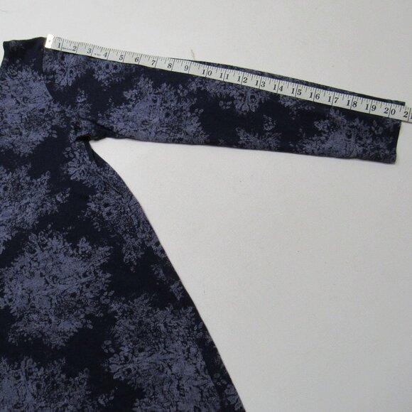 Pure Jill Women's Long sleeves Navy Blue Patterned pullover Top Size S Petite - Picture 6 of 6